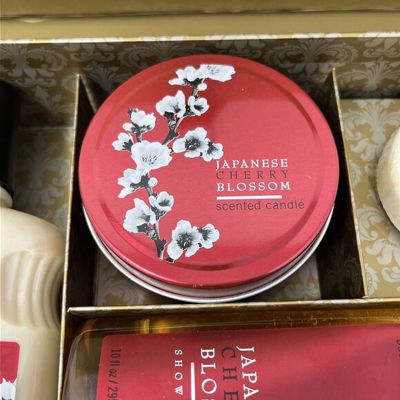 Bath Body Works Japanese Cherry Blossom Orig PLEASURES 5 Pc Set - No Bubble Bath - Picture 4 of 12